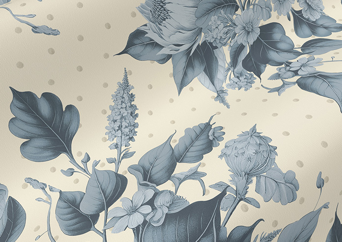 Pensford, Penn Bouquet Raffs Blue - Roller Blind - Image 4